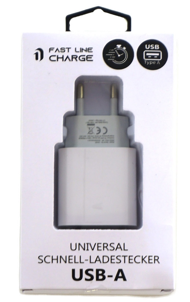 Netzstecker/Schnellladegerät "USB" PREMIUM, weiß