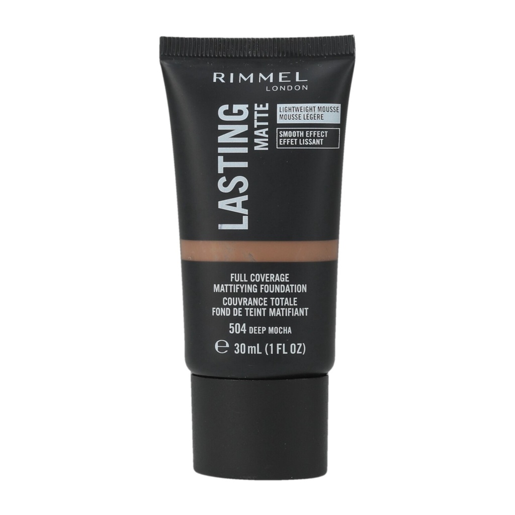 Rimmel Foundation 30ml Tube Lasting Matte 504 Deep Mocha