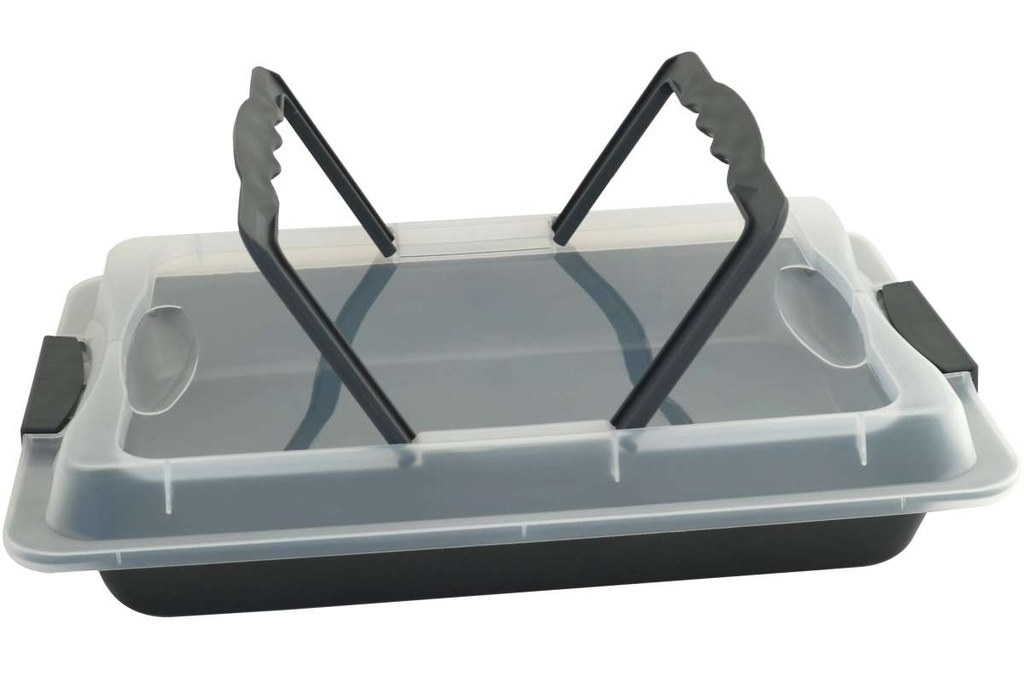 DESKI Backblech mit Deckel 42 x 29,5 x 8 cm, anthrazit