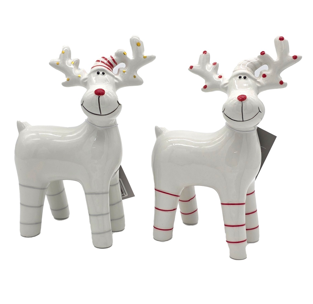 Weihnachts Deko Rentier mit Weihnachtsmütze H x 17,5 cm Modelle