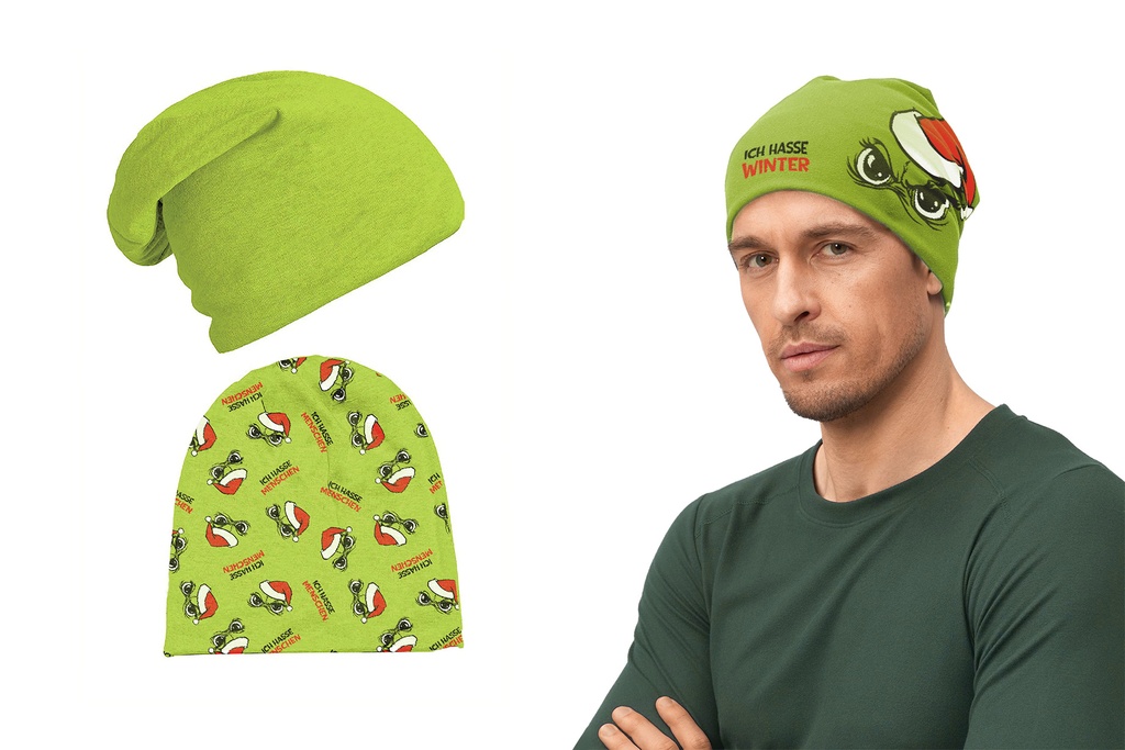 Beanie Festtags-Muffel | 3 Designs | Lustige Wintermütze | Unisex 27×28 cm | Anti-Weihnachten Geschenkidee für Weihnachtsmuffel & Winter-Zyniker