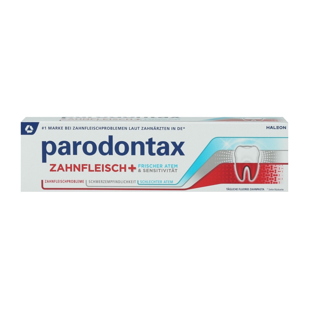 Parodontax Zahnpasta Zahnfleisch + Sensitivität & frischer Atem, 75 ml