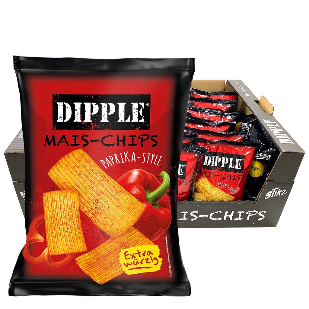 Dipple Mais-Chips 90g Paprika