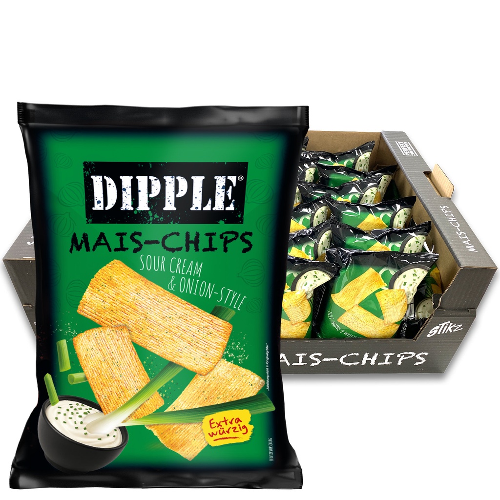 Dipple Mais-Chips 90g Sourcream Onion