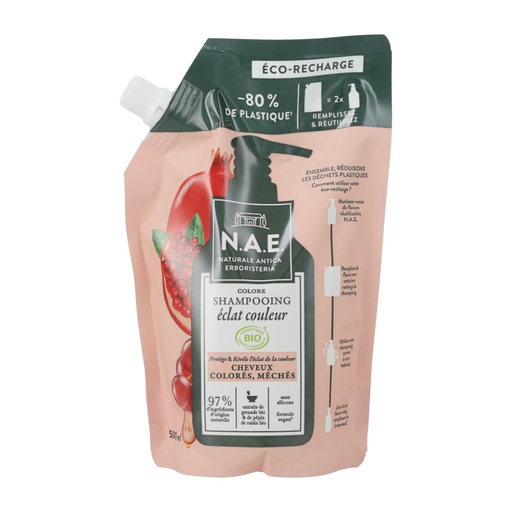 N.A.E. Color Radiance Shampoo Nachfüllpack 500 ml – für strahlenden Farbglanz