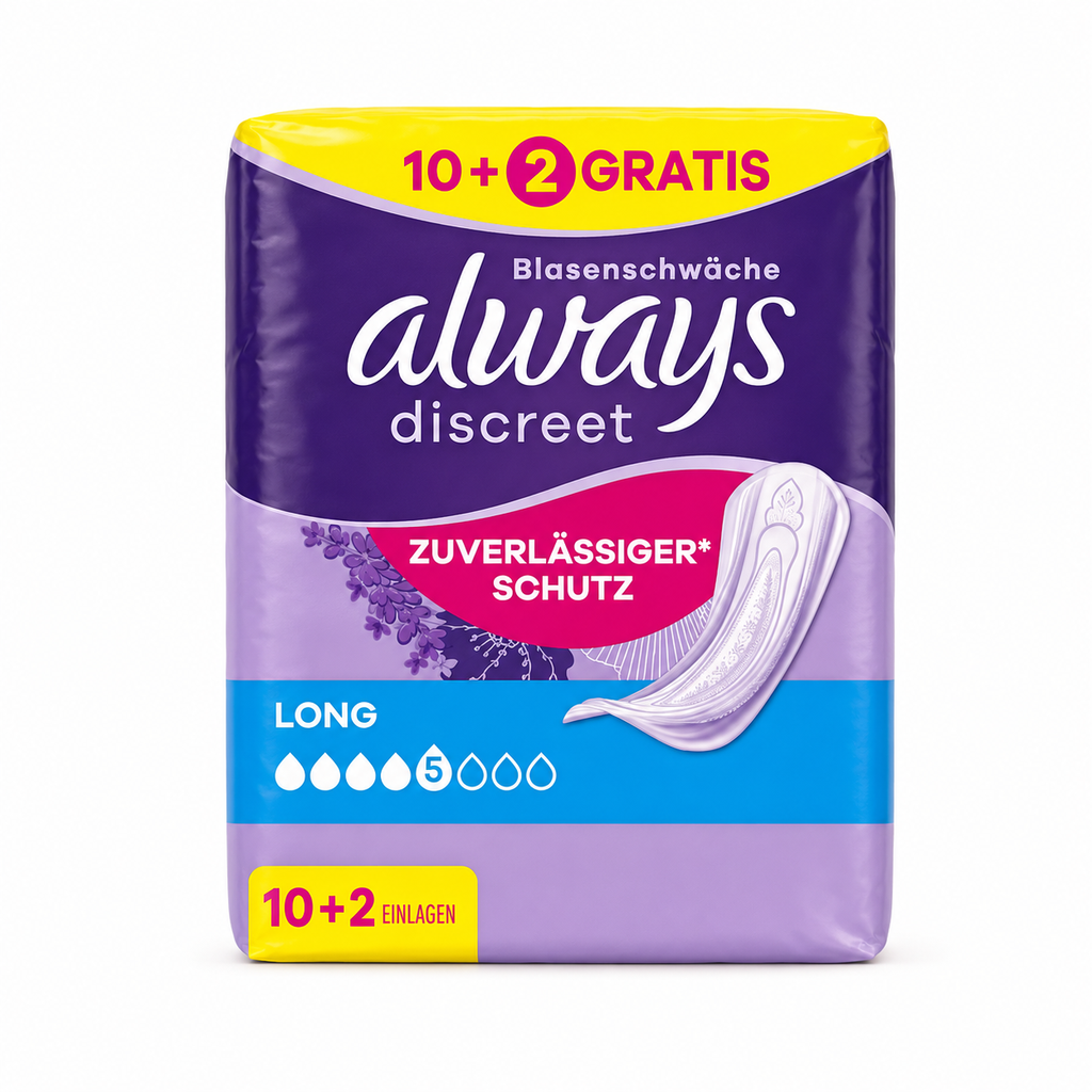always discreet Einlagen Inkontinenz Long, 12 St