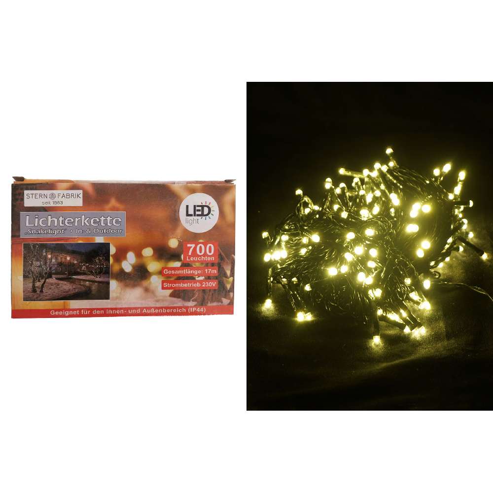 Lichterkette Basic LED, 700er, warmweiß,  In- & Outdoor, IP44 