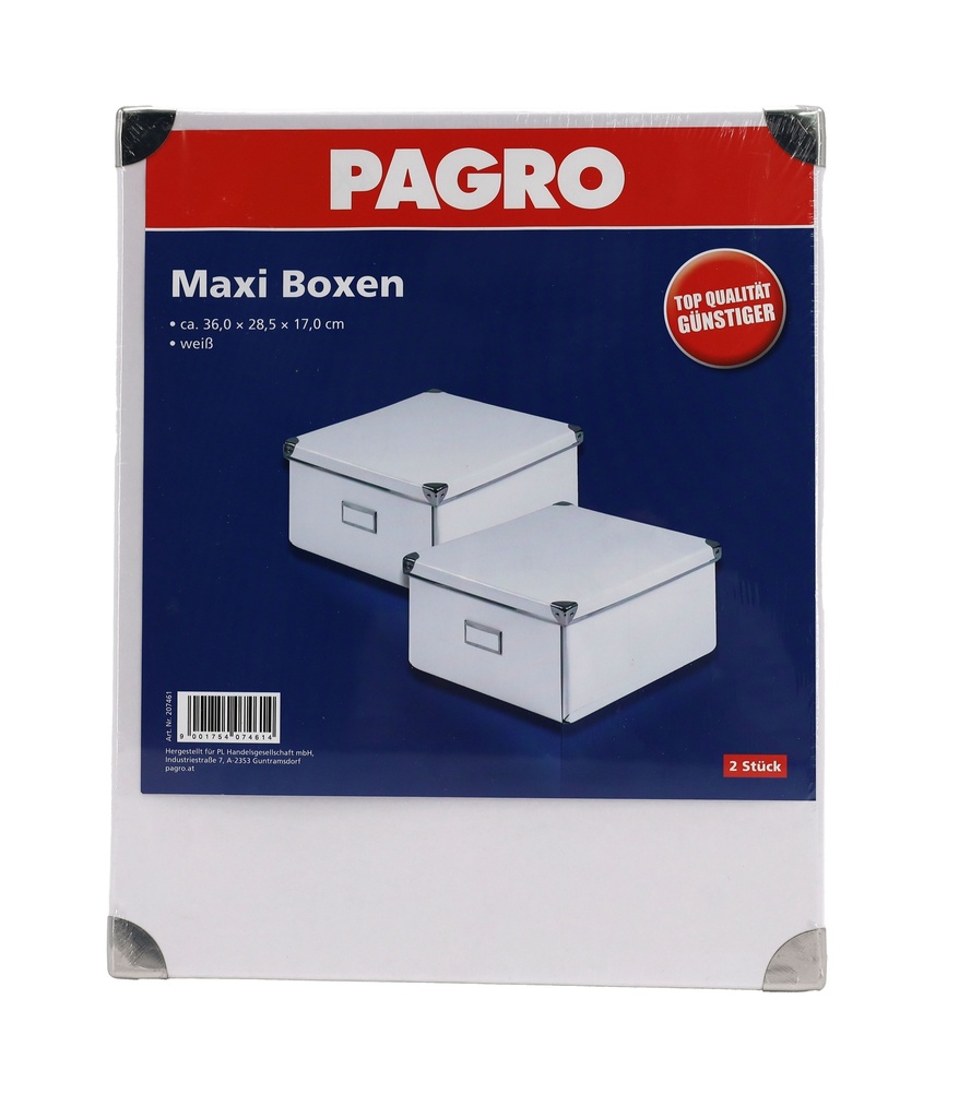 Pagro Maxi-Boxen 2 Stück 36x28,5x17cm