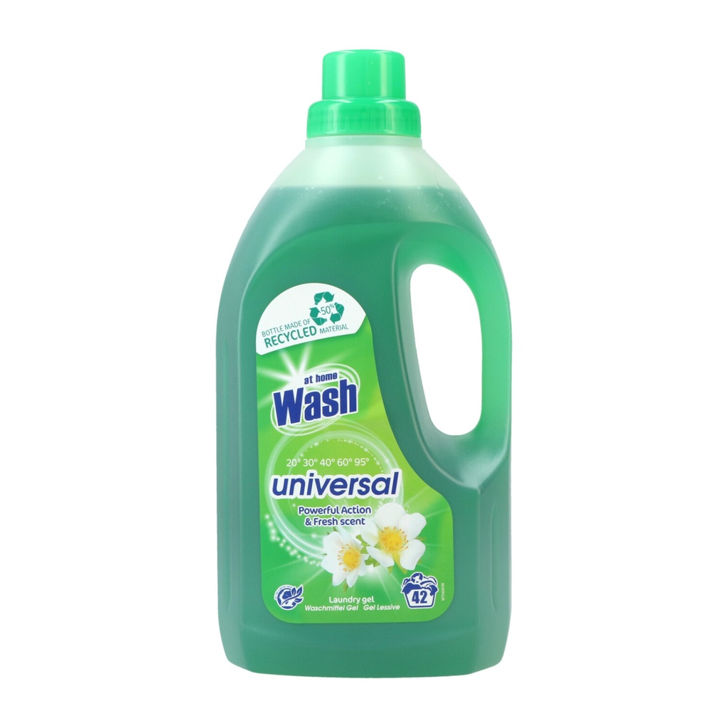 At Home Wash Flüssigwaschmittel GEL! 1.5ltr Universal 42WL