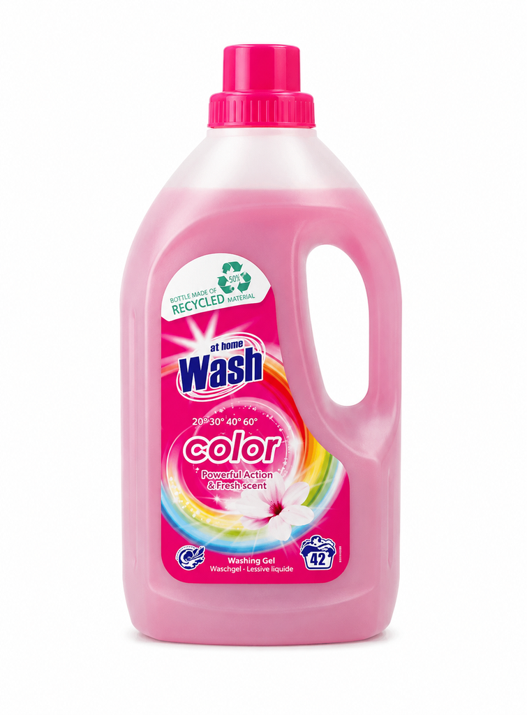 At Home Wash Flüssigwaschmittel GEL! 1.5ltr Color 42WL