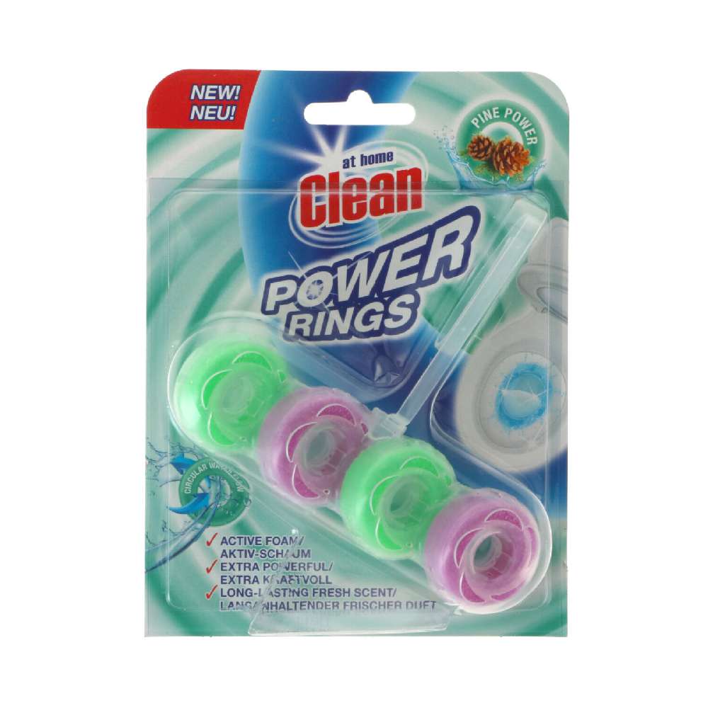 At Home Clean WC Block 40gr Power Rings Pine