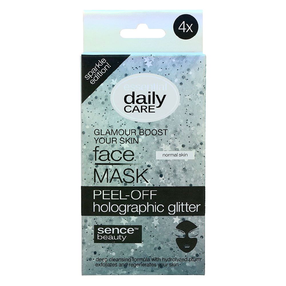 Sencebeauty Peel-Off Gesichtsmaske 4x8gr Silber Glitzer