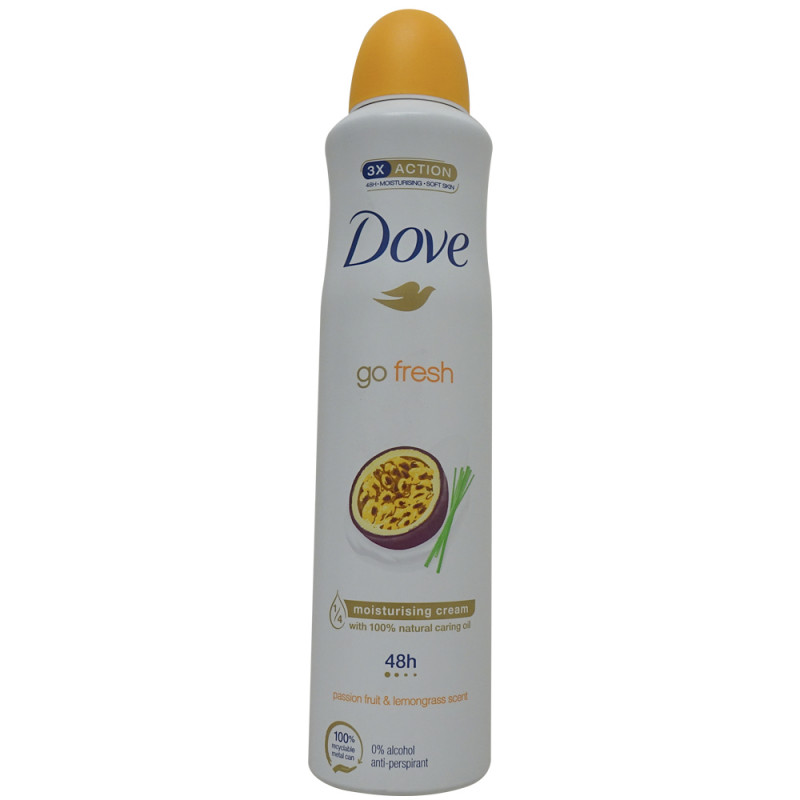 Dove deodorant spray  XXL 250 ml. Go Fresh passion fruit.