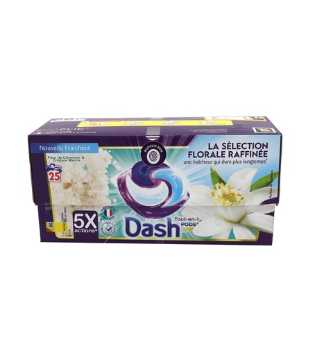 [15265] Dash =(Lenor) All-in-1 Waschmittel PODS Limettenblüte & Meersalz 25WL