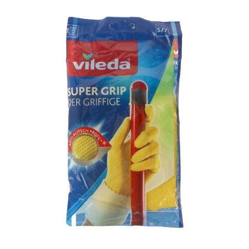 [12450] Vileda Reinigungszubehör 1pcs Gloves Super Grip Size S