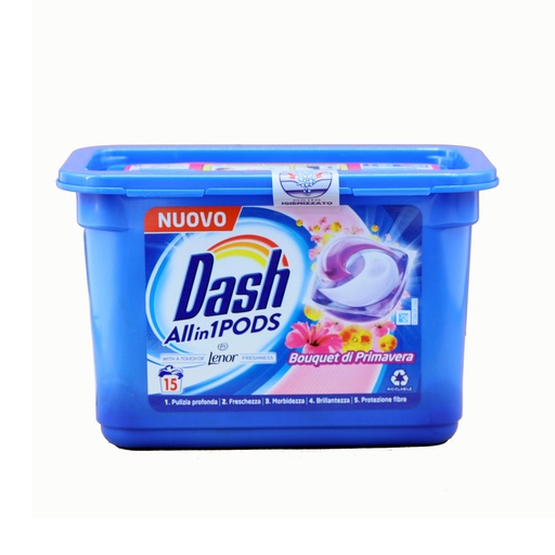 [8492] Dash Flüssig Pods 15Stk All In 1 Touch Of Lenor Freshness Spring Bouquet