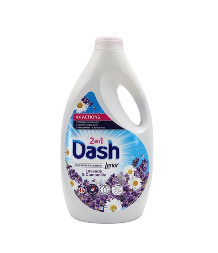 [15080] Dash Flüssigwaschmittel 2,3L 2-in-1 Lavender & Kamille 46WL