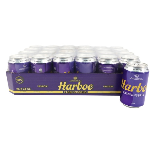 [15568] Harboe Passionsbrus Passionsfrucht Zucker Frei 24x330ml