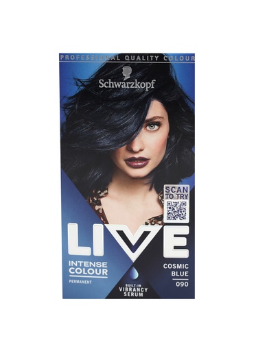 [16295] Schwarzkopf Live Intense Colour Haarfarbe 090 Cosmic Blue