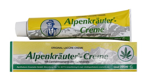 [7371] Alpenkräuter Creme 200ml - mit Cannabisöl und Teufelskralle