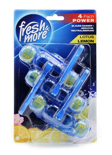 [13924] Fresh & More WC Spüler 3er Pack blue active Lotus Lemon