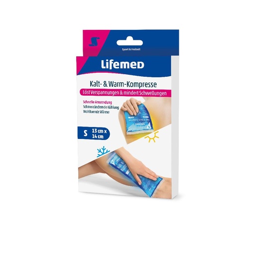 [6609] "Lifemed" Kalt- & Warm-Kompresse 14 cm x 13 cm blau Größe S 