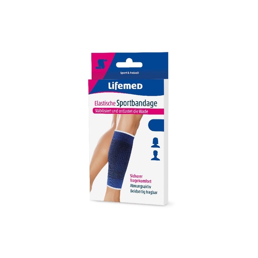 [7349] Lifemed Elastische Sportbandage "Wade" Größe XL, blau