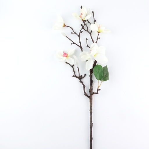 [13350] Kunstblume Magnolie weiß 66cm