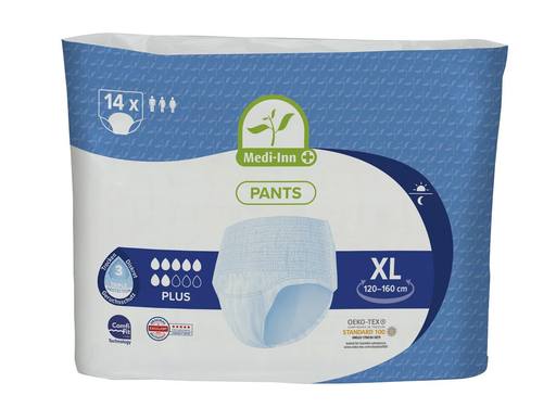 [8837] Medi-Inn®" 14 Stück Einweg-Pants weiss "PLUS" Gr. XL