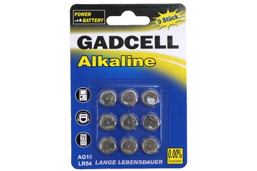 [8322] Knopfzelle Alkaline AG10 LR54 9er