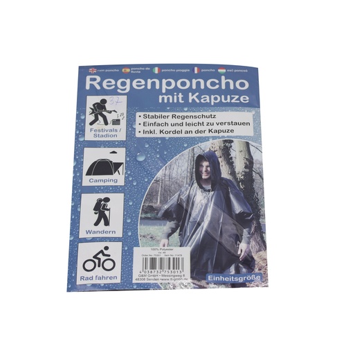 [4073] Regenponcho Extra Strak sehr Stabile Folie