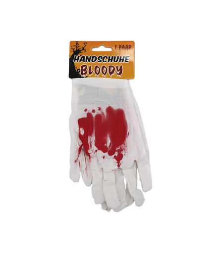 [15665] Handschuhe Stoff "Bloody", 18x10cm