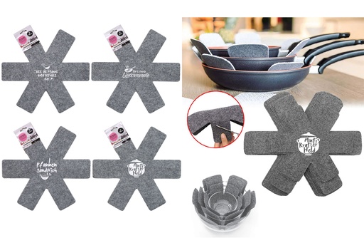 [14801] Pfannen- Schutzfilz, Durchmesser 38cm Sprüchen, 2er