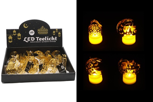 [14510] LED Tellicht "Ramadan", 8x5,5x3,5cm, warmweiß,