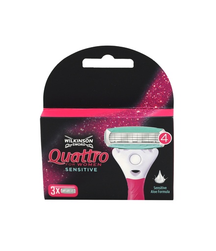 [15375] Wilkinson Quattro for Women Sensitive Rasierer 3 Stück