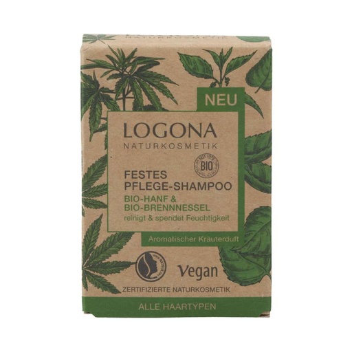 [12391] *Logona Shampoo 60gr Riegel Hanf & Brennnessel