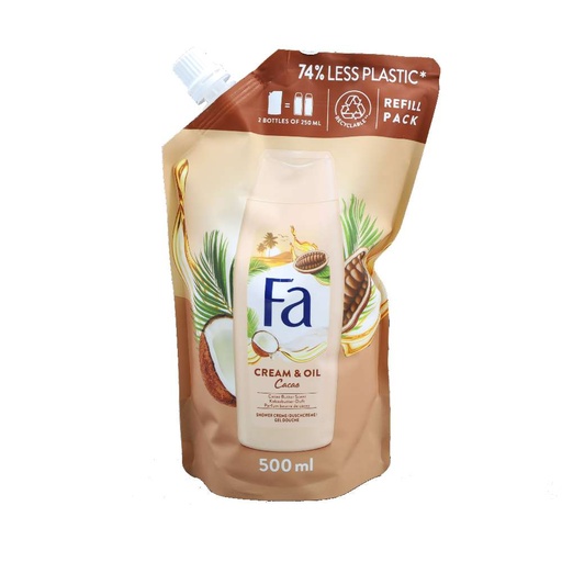 [13304] Fa Dusche 500ml Nachfüllpack Cream & Oil Kakao