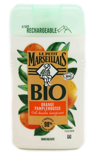 [13839] Le Petit Marseillais Energizing Duschgel Orange Grapefruit Bio 250 ml