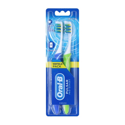 [6824] Oral-B Batteriebetriebene Zahnbürste 2Stkück Pro Expert Pulsar Mittel 35