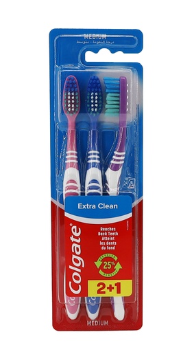 [5394] Colgate Extra Clean Zahnbürste 3Stück Mittel