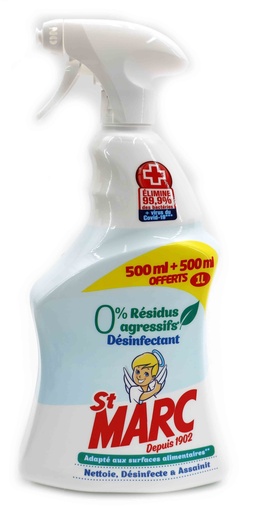 [13912] St Marc Mehrzweckreiniger, 1 Liter Spray, 0 % aggressive Rückstände