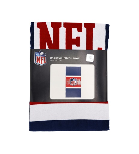 [16396] Herding NFL Badetuch 80 x 150cm  Blau/Rot