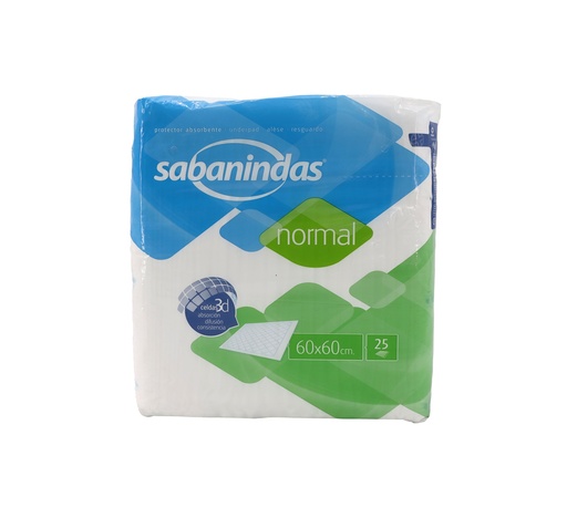 [P0000053] SABANINDAS normal Bettschutzeinlage 60x60 cm 25Stk.