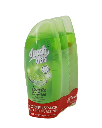 [P0000891] Duschdas Dusche 3x250ml prickelnd Frisch Limette Minze 3er Pack