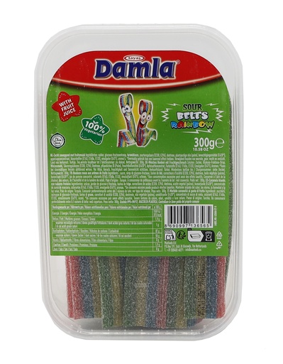 [P0001170] Tayas Damla 300g Sour Belts Rainbow