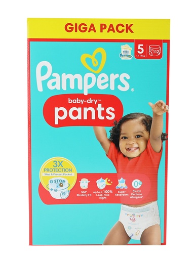 [P0001289] Pampers Baby Dry Pants 112 Stück Größe 5