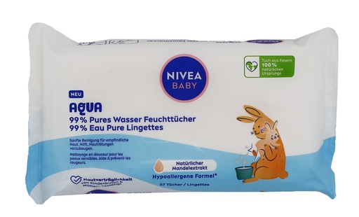 [P0001344] NIVEA BABY Feuchttücher 99% Aqua, 57 Stk.