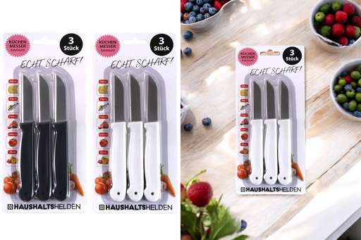 [P0001609] Küchenmesser Edelstahl, 3er, 2 Farben