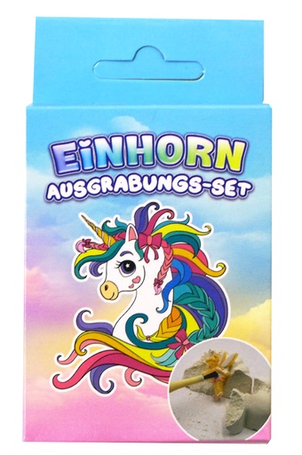 [P0001625] Ausgrabung Set "DIG IT" Einhorn 9x5x2,5cm