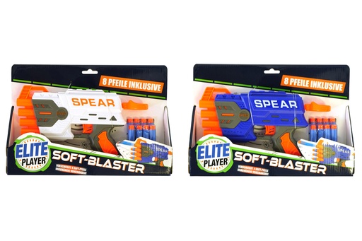 [P0001645] Spielzeug Pistole "Soft Gun", 8 Schuss, 2 Farben
